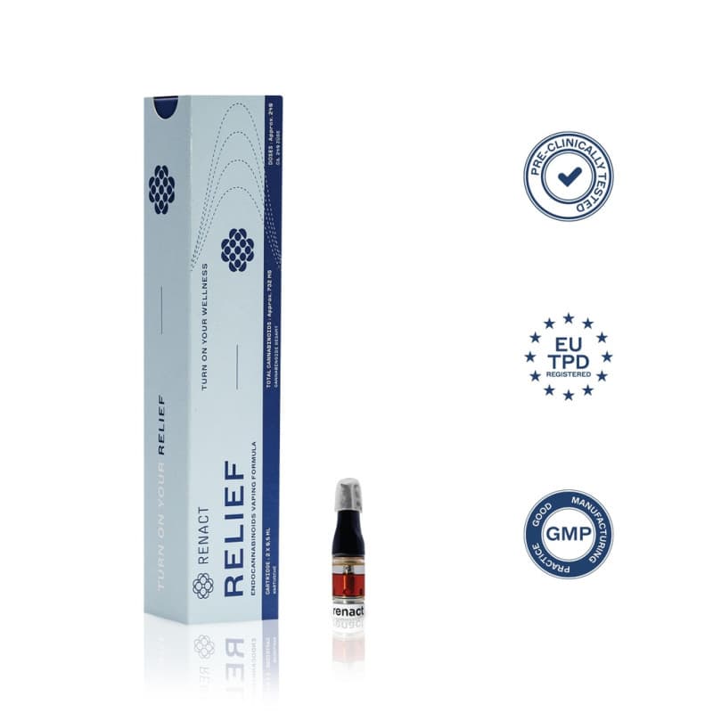 Cartouche Thcv/cbd Relief- Renact — visuel issu de l’offre marchande