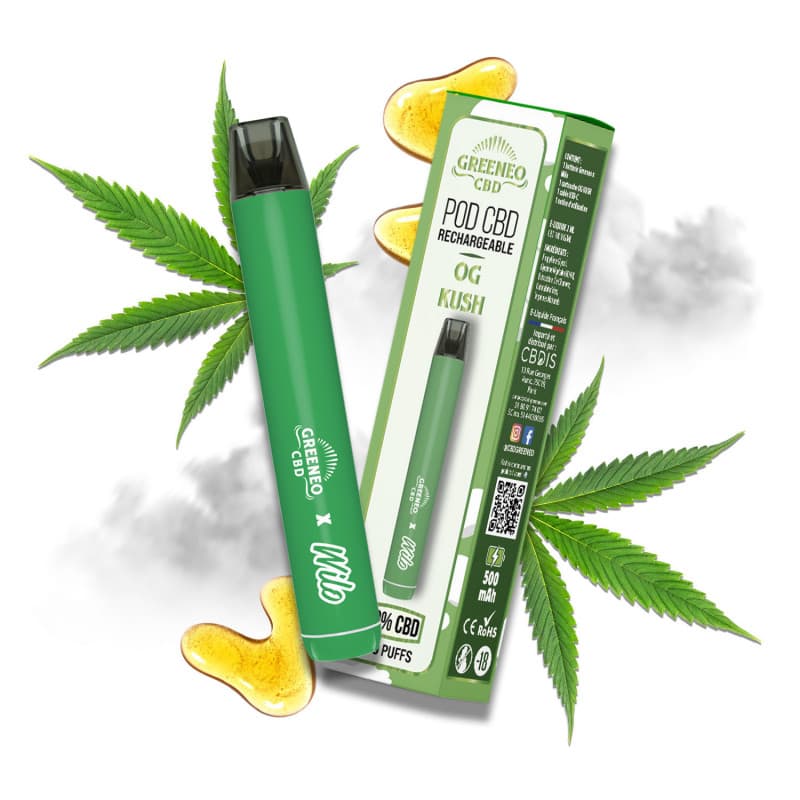 Pod Rechargeable Og Kush (wilo X Greeneo) — visuel issu de l’offre marchande