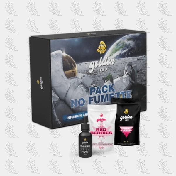 Pack No Fumette – Golden CBD — visuel issu de l’offre marchande